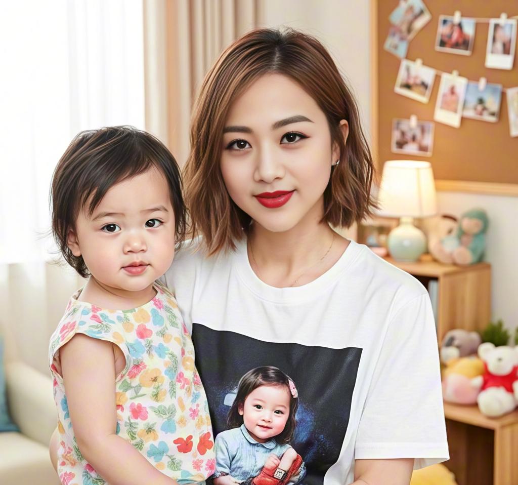 娱乐圈的少女辣妈_鬼鬼女儿日常_鬼鬼母女合照